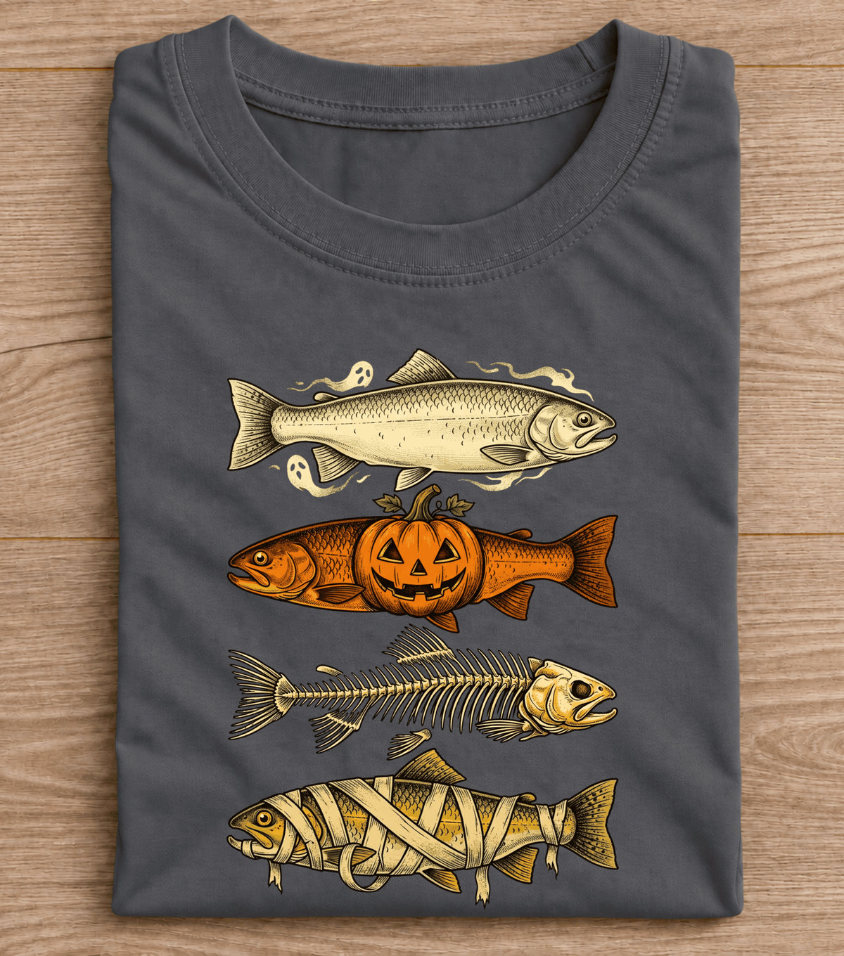 Halloween Fishing Spooky Fish T-Shirt