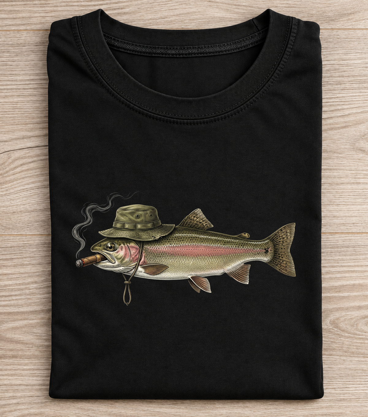 Funny Trout Fishing T-Shirt – Vintage Angler Graphic Tee