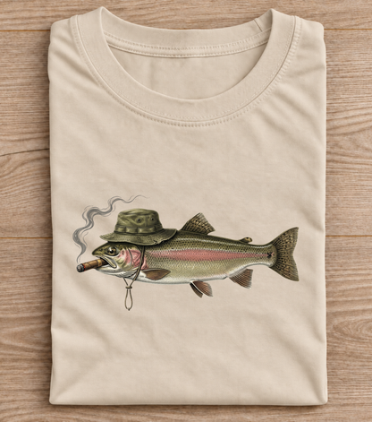 Funny Trout Fishing T-Shirt – Vintage Angler Graphic Tee
