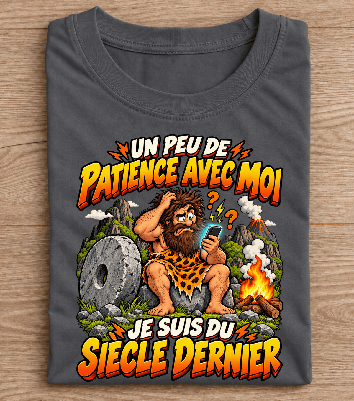 T-shirt Homme des Cavernes « Je suis du siècle dernier »