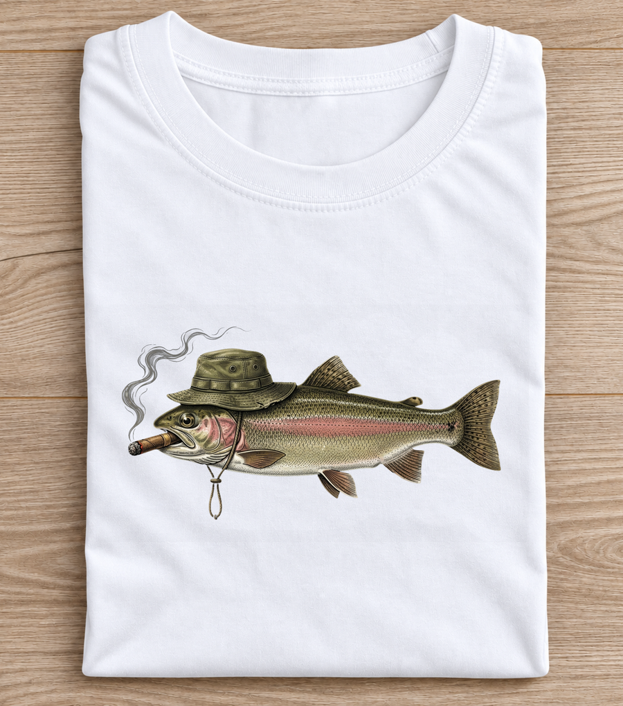 Vintage trout fishing graphic T-shirt by RitaTee