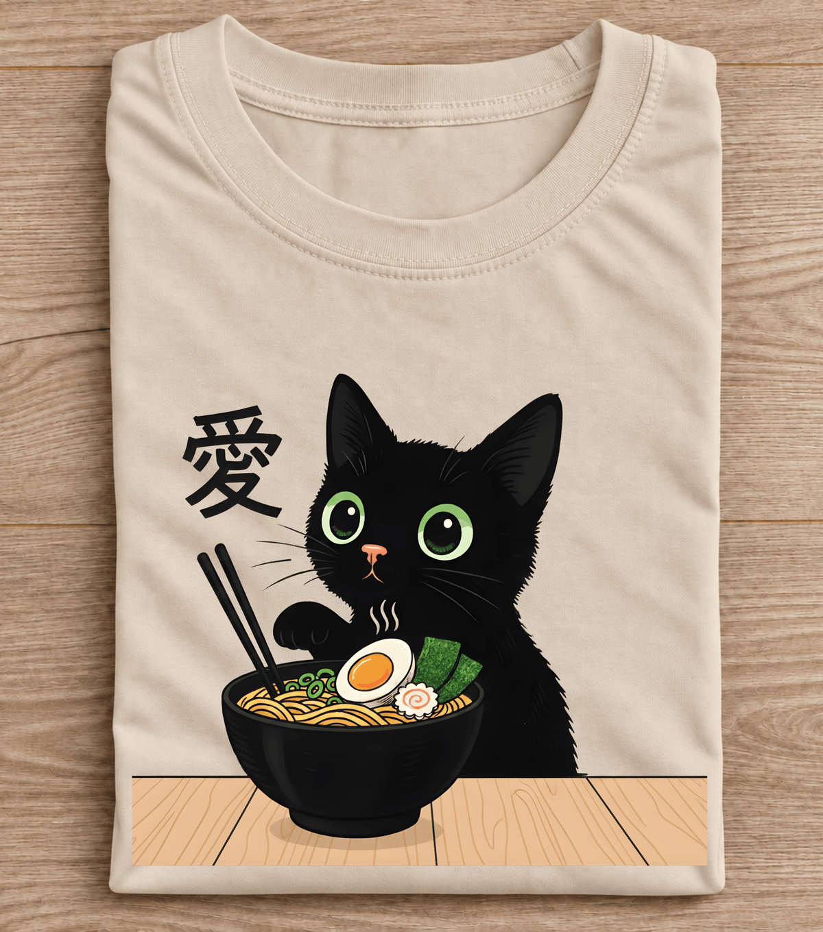 Cute Kawaii Ramen Cat Japanese Noodle Shirt