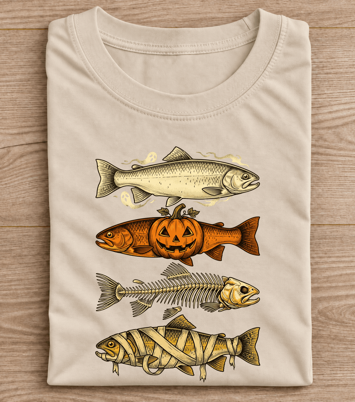 Halloween Fishing Spooky Fish T-Shirt