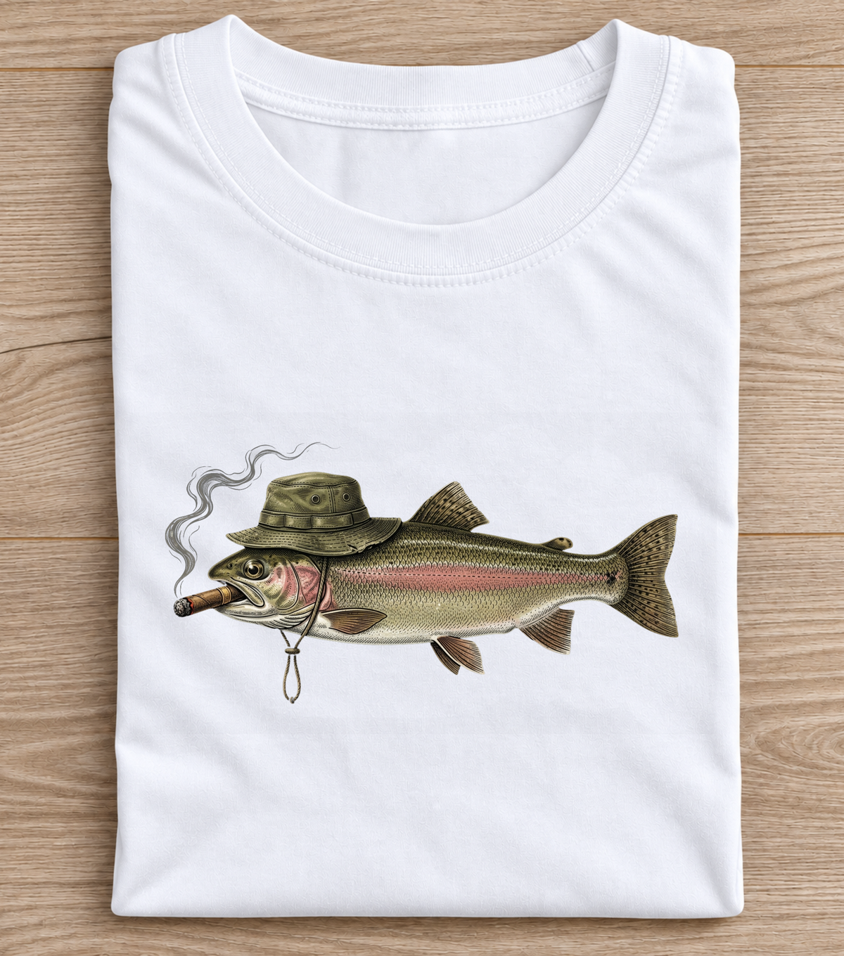 Funny Trout Fishing T-Shirt – Vintage Angler Graphic Tee