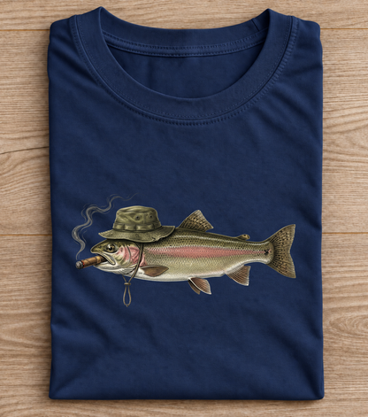 Funny Trout Fishing T-Shirt – Vintage Angler Graphic Tee