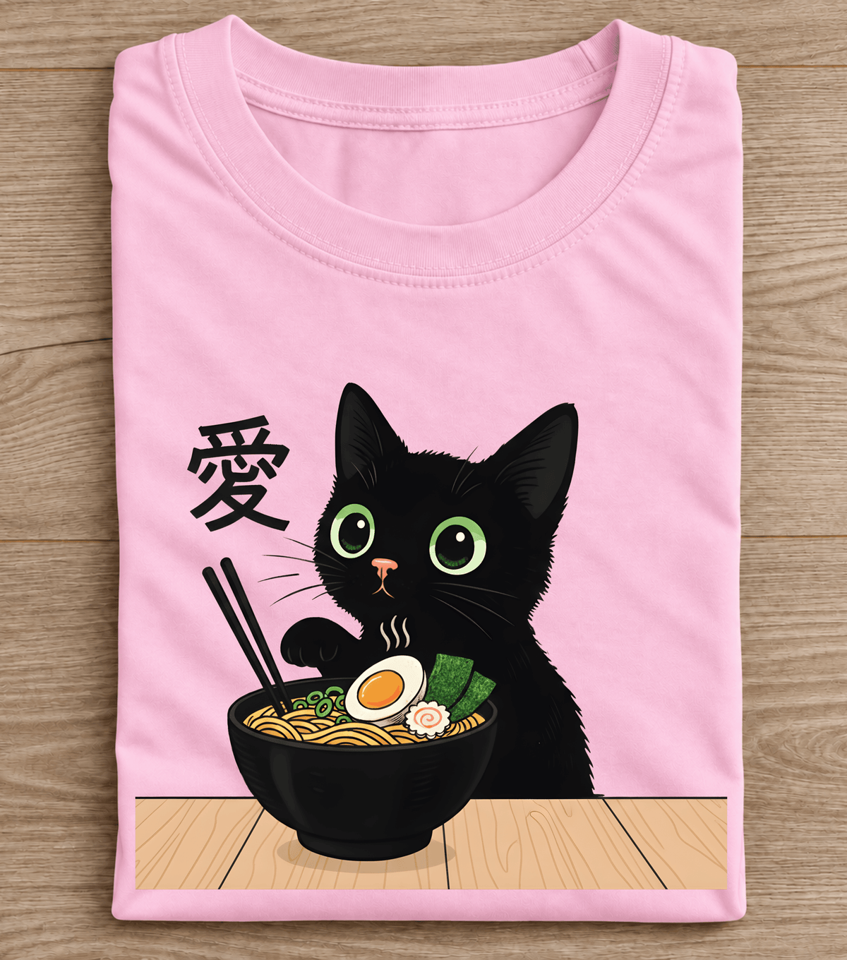 Cute Kawaii Ramen Cat Japanese Noodle Shirt