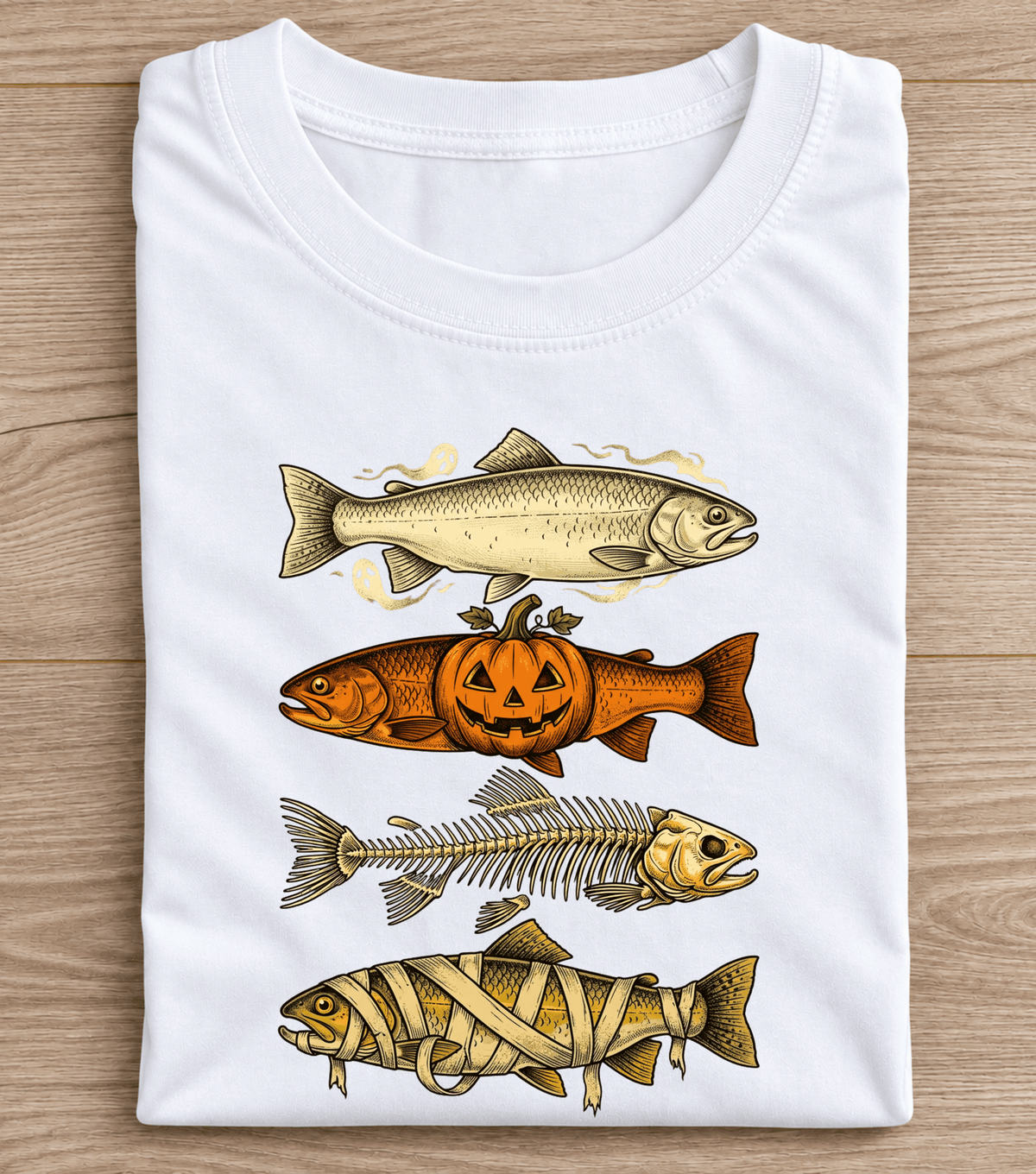 Halloween Fishing Spooky Fish T-Shirt