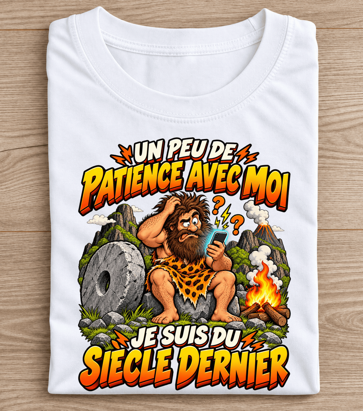 T-shirt Homme des Cavernes « Je suis du siècle dernier »