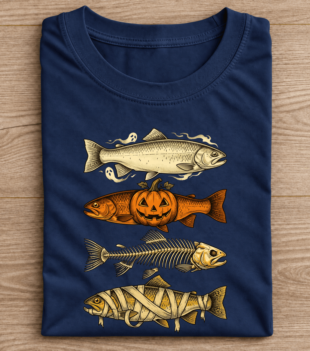 Halloween Fishing Spooky Fish T-Shirt