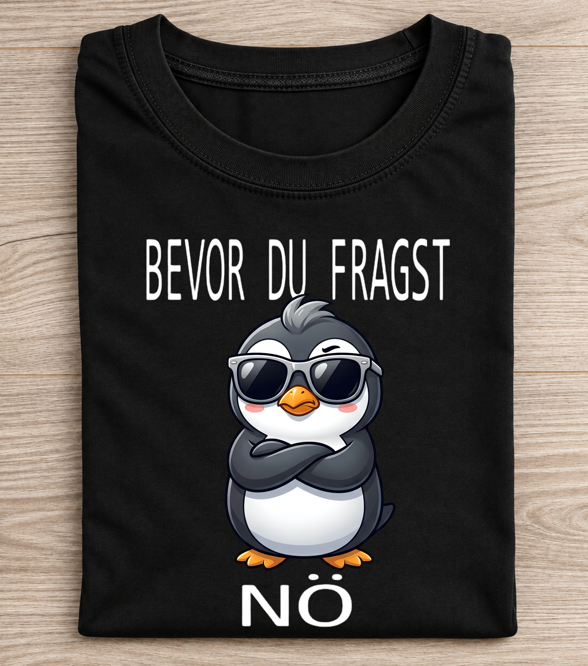 Bevor Du Fragst No Funny Penguin T-Shirt