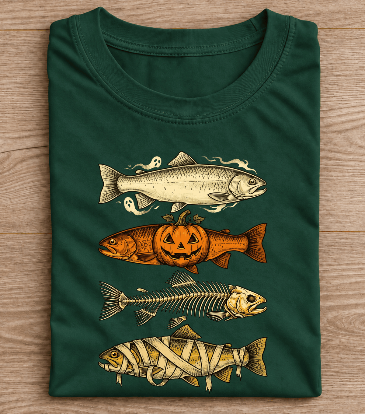 Halloween Fishing Spooky Fish T-Shirt
