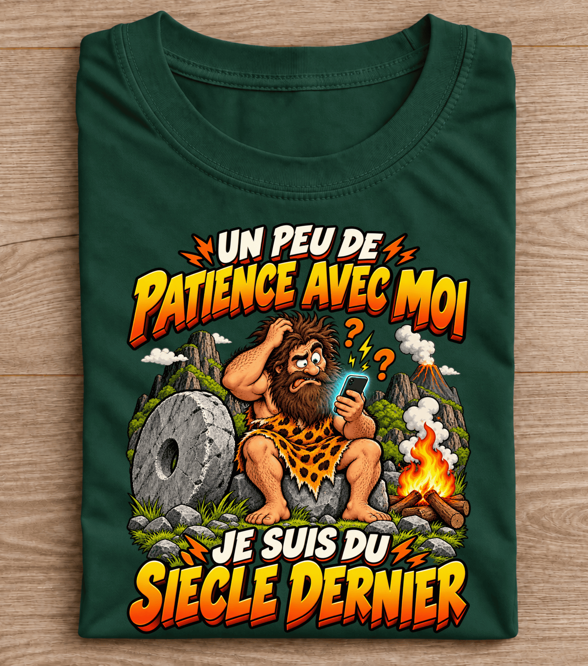 T-shirt Homme des Cavernes « Je suis du siècle dernier »