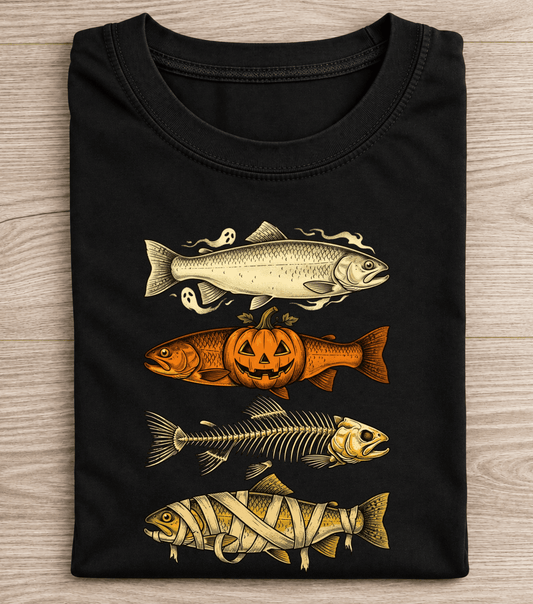 Halloween Fishing Spooky Fish T-Shirt