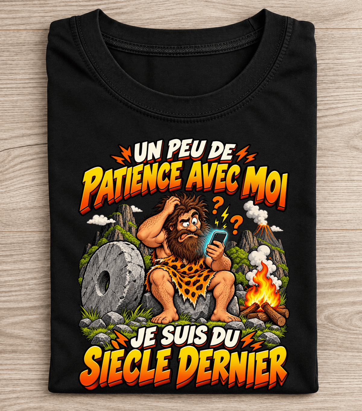 T-shirt Homme des Cavernes « Je suis du siècle dernier »