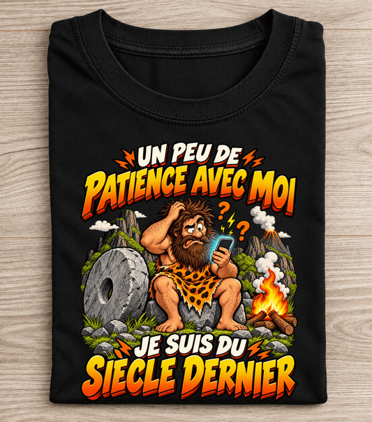 T-shirt Homme des Cavernes « Je suis du siècle dernier »